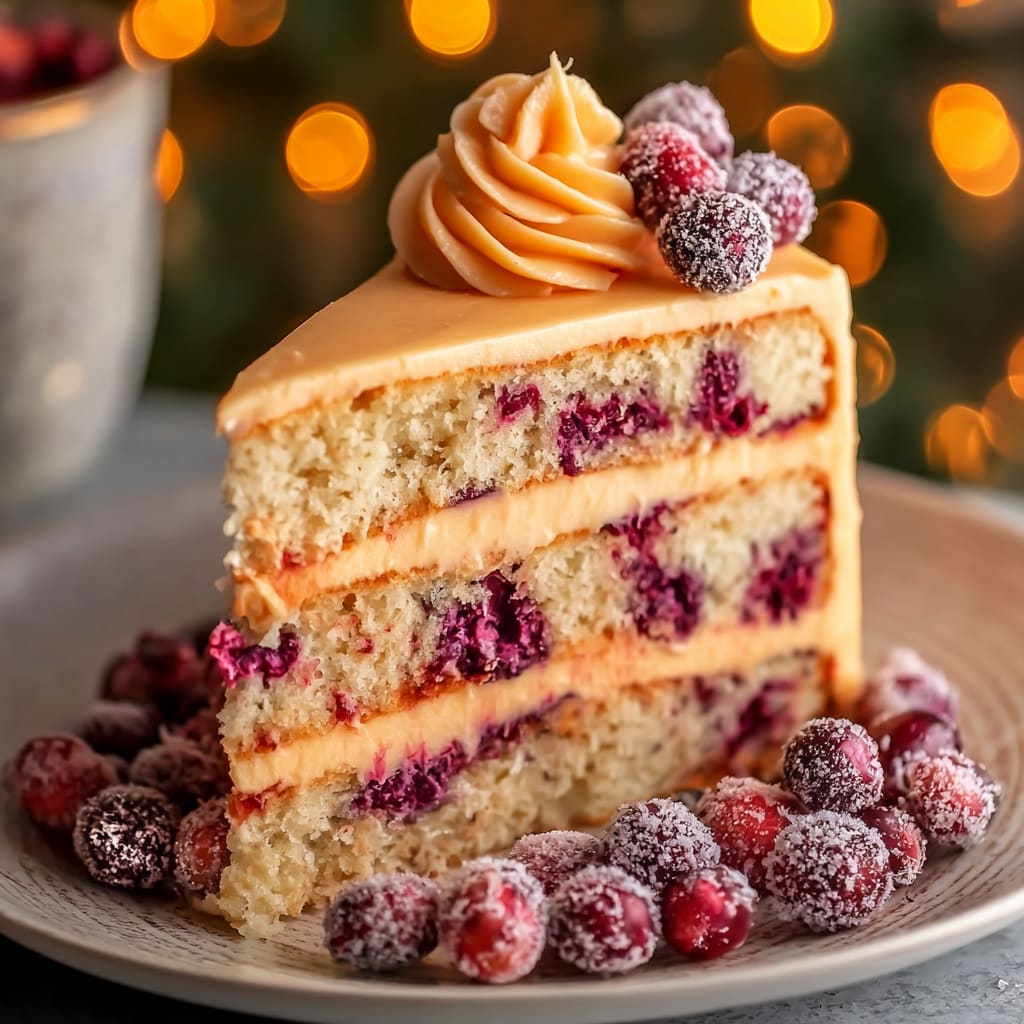 Cranberry Orange Layer Cake with Citrus Buttercream