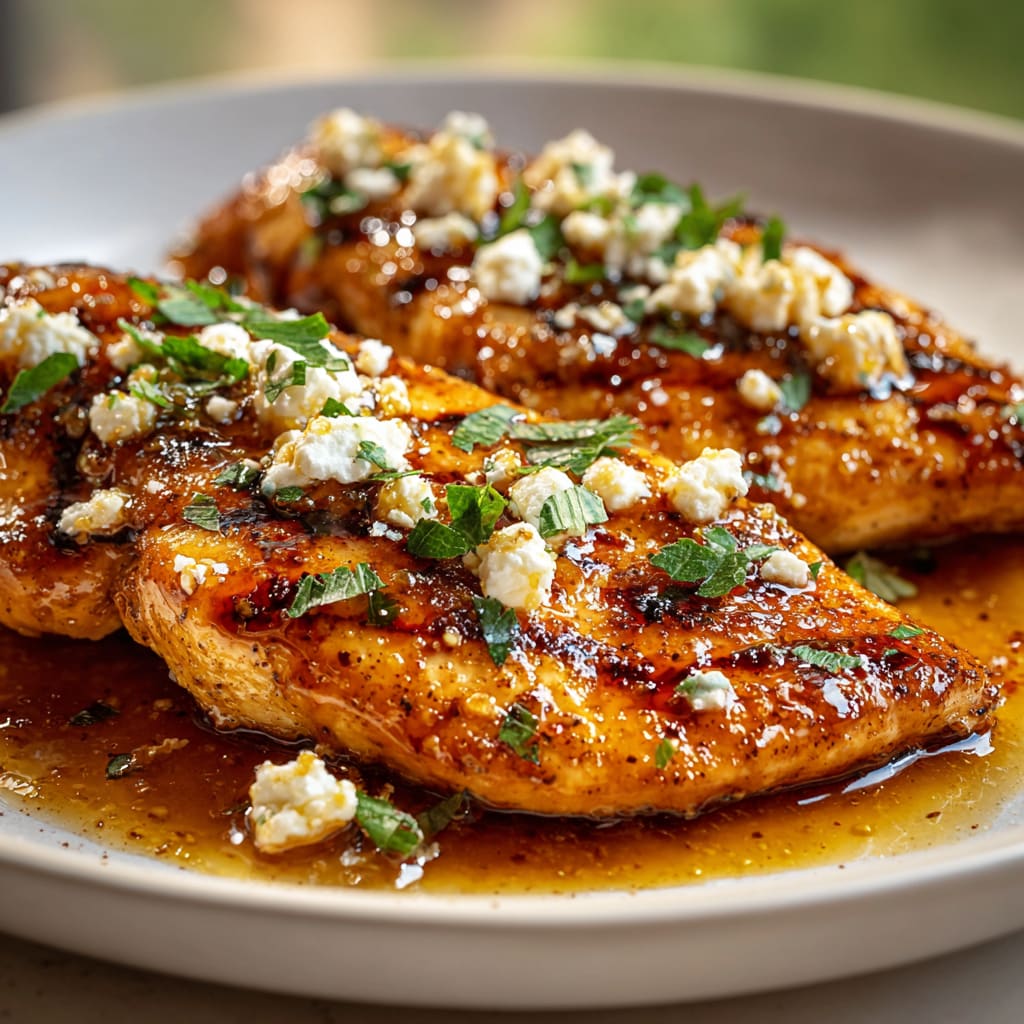 Crispy Hot Honey Feta Chicken