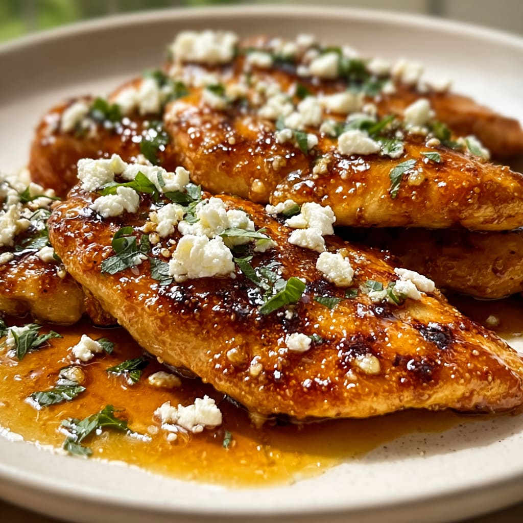 Crispy Hot Honey Feta Chicken