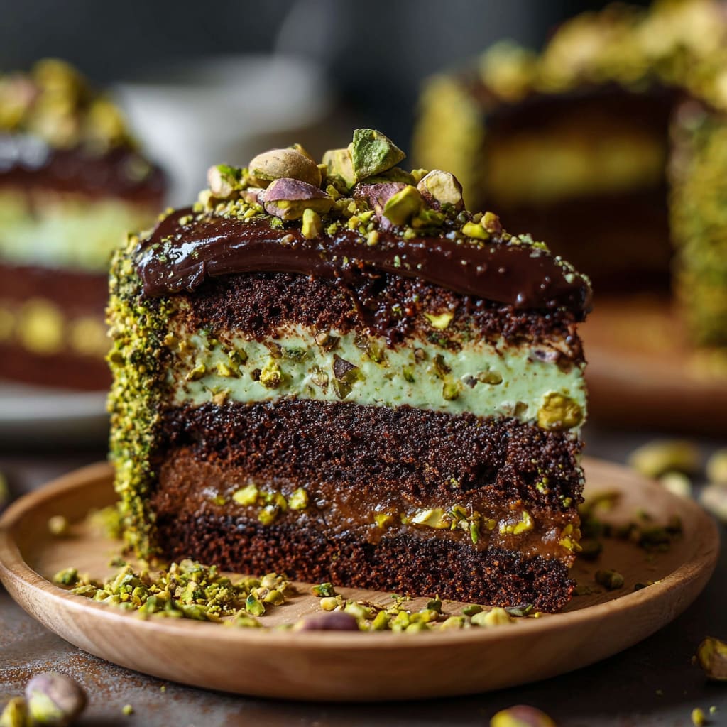 Dubai Chocolate Pistachio Cake