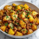 Ground turkey and tender potatoes
