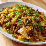Mongolian Ground Beef and Cabbage