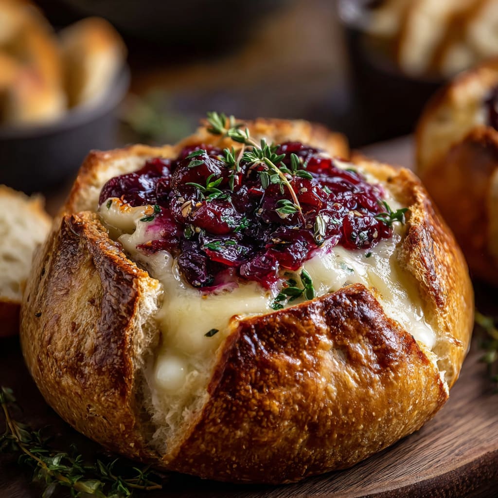 Baked Brie in Bread Bowl