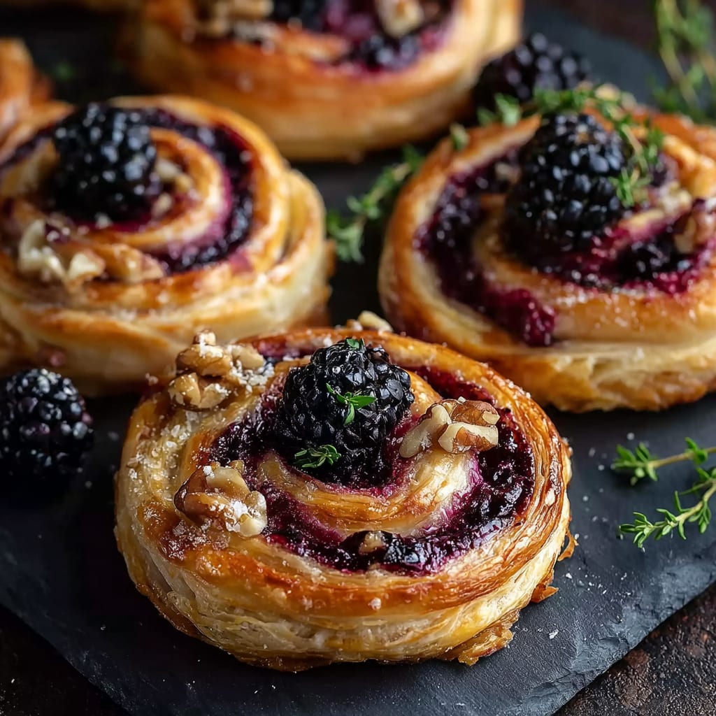 Blackberry Brie Pastry Swirls