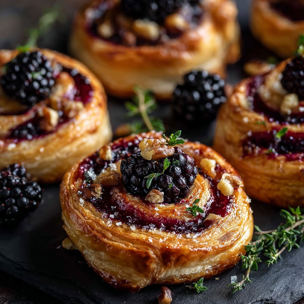Blackberry Brie Pastry Swirls