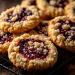 Buttery Raspberry Crumble Cookies