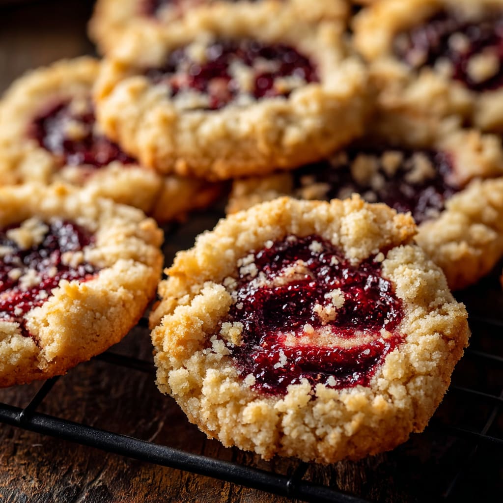 Buttery Raspberry Crumble Cookies