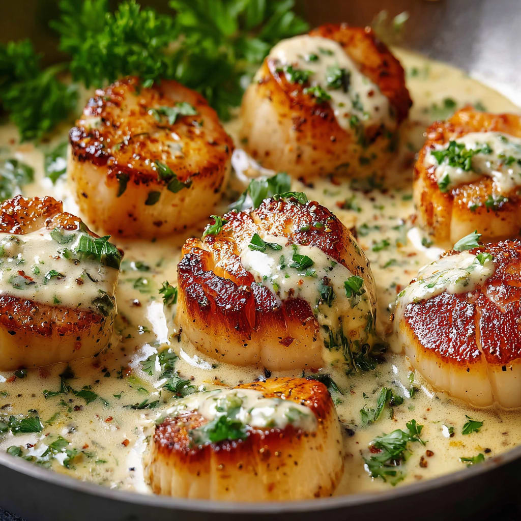Cajun Scallops in Creamy Sauce