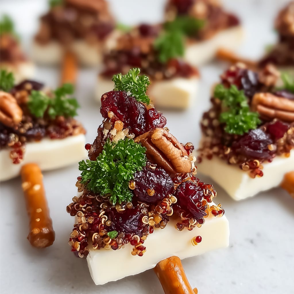 Candied Pecan and Cranberry Brie Bites
