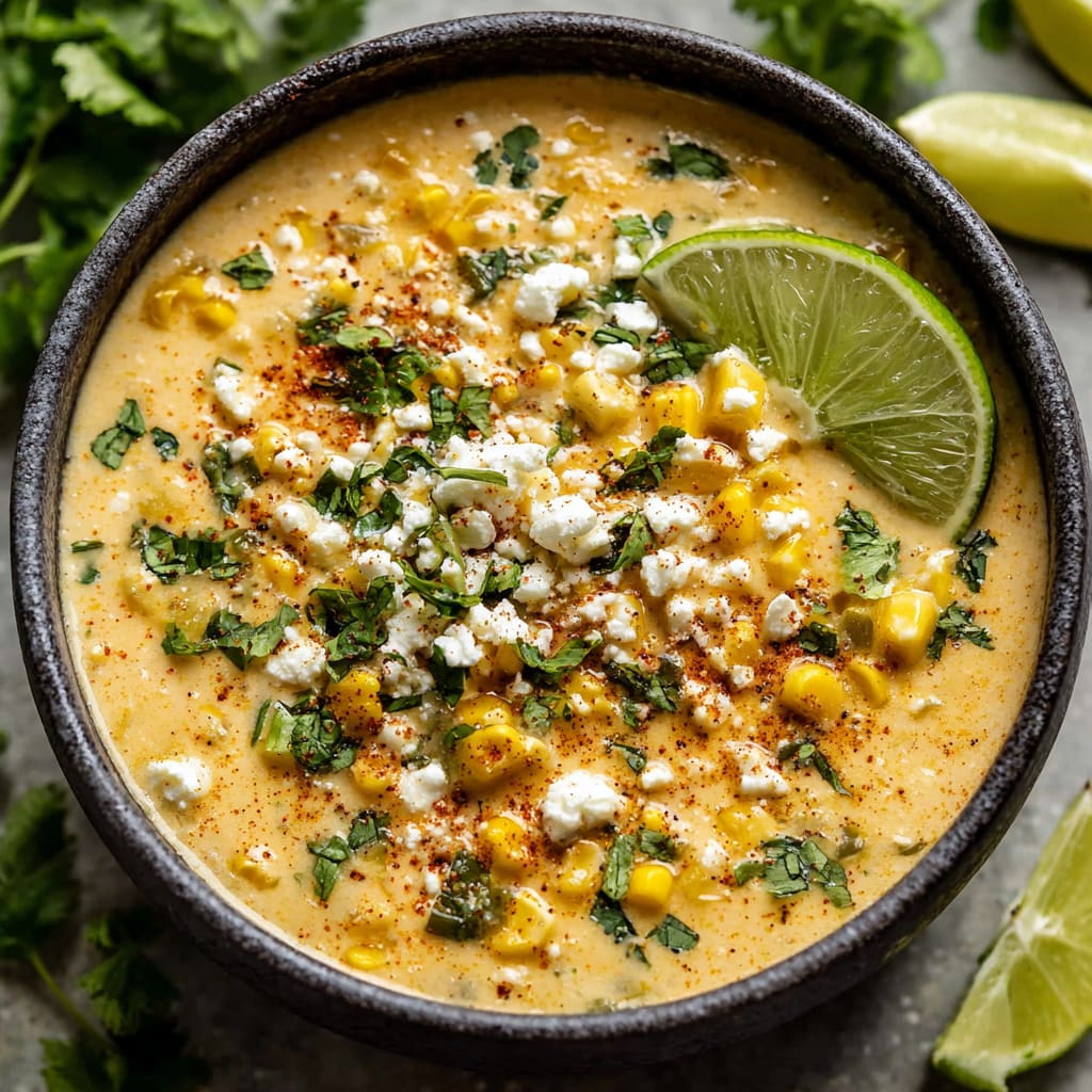 Creamy Corn &amp; Poblano Chowder