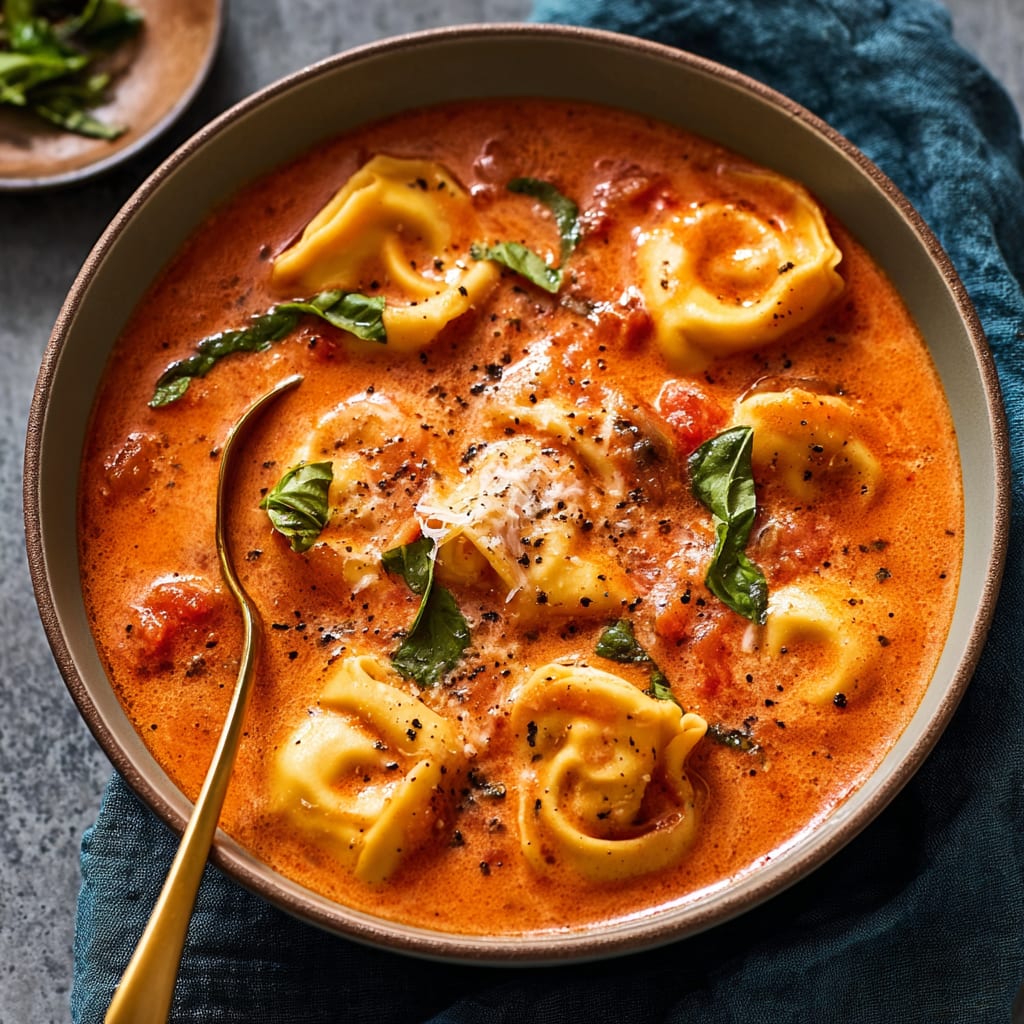 Creamy Tomato Tortellini Soup