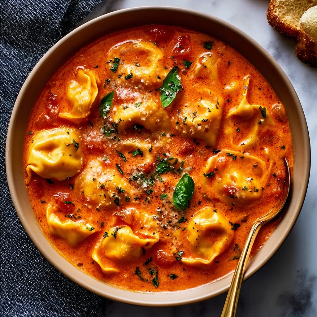 Creamy Tomato Tortellini Soup