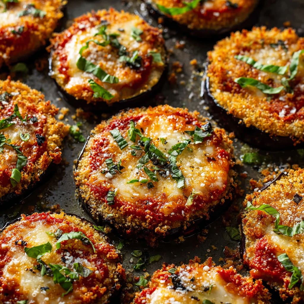 Crispy Baked Eggplant Parmesan
