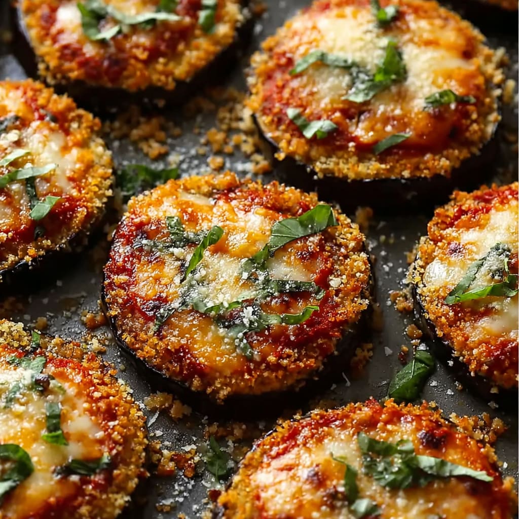 Crispy Baked Eggplant Parmesan