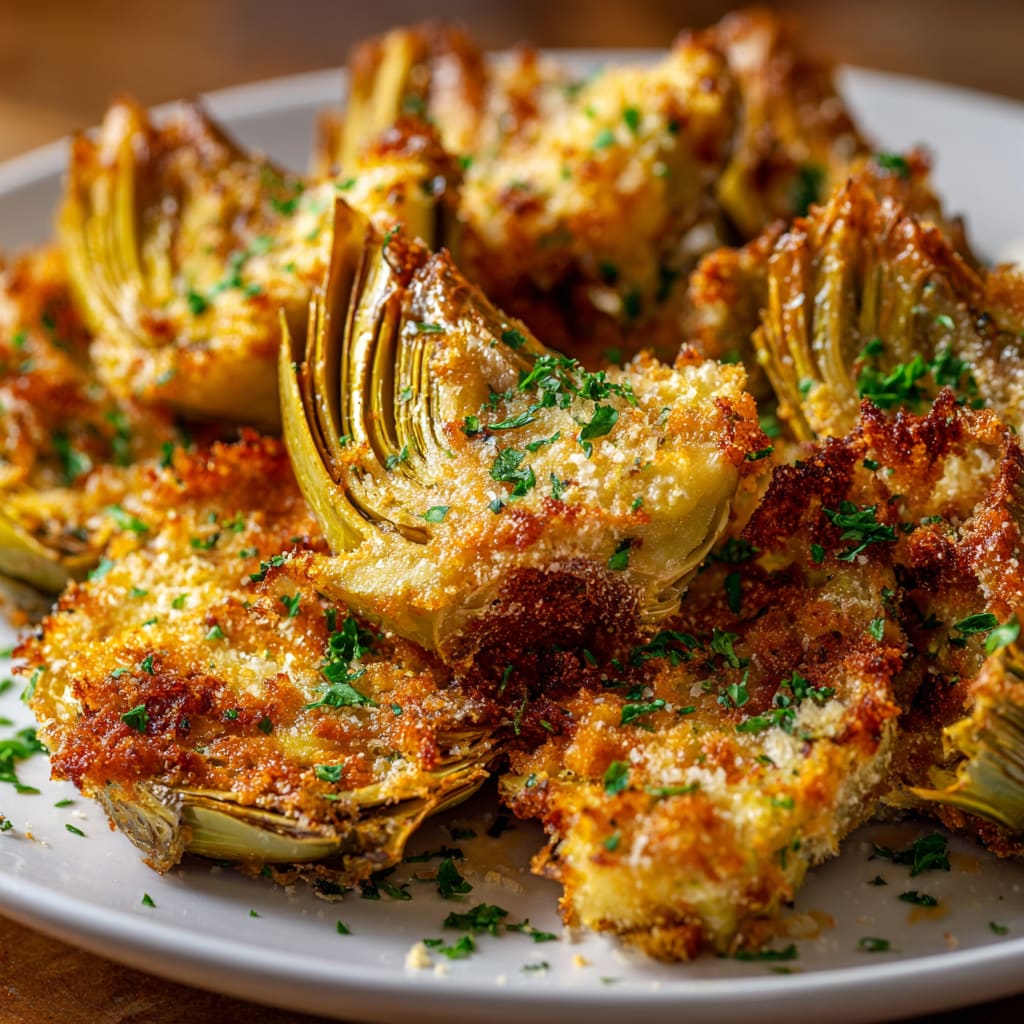 Crispy Parmesan Artichoke Hearts