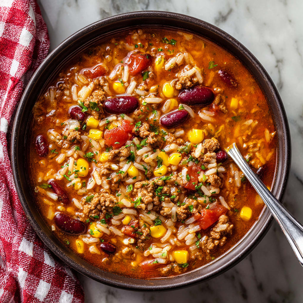 Crockpot Taco Rice Soup Recipe