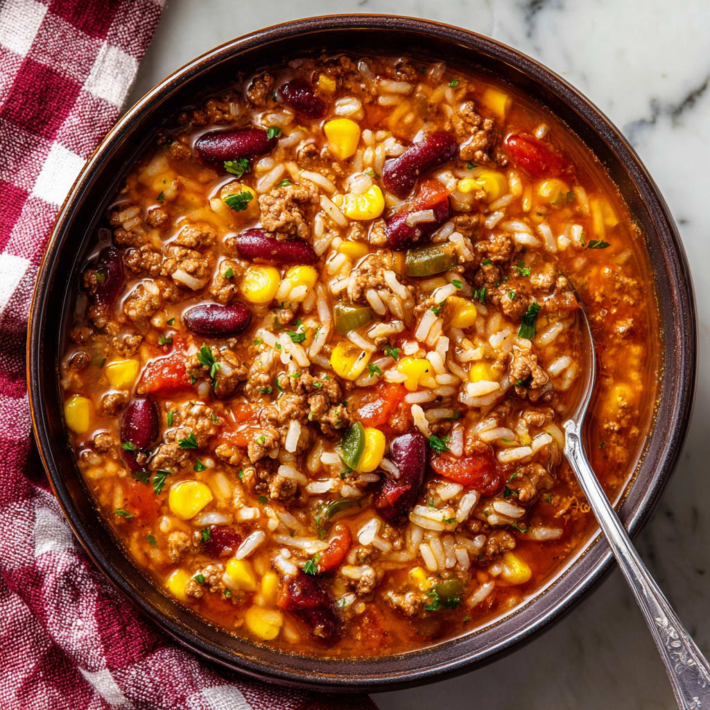Crockpot Taco Rice Soup Recipe