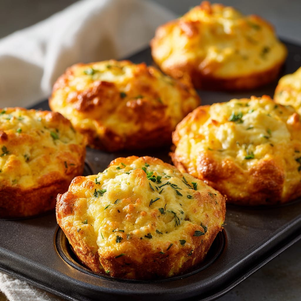 Easy Cottage Cheese and Cheddar Egg Muffins
