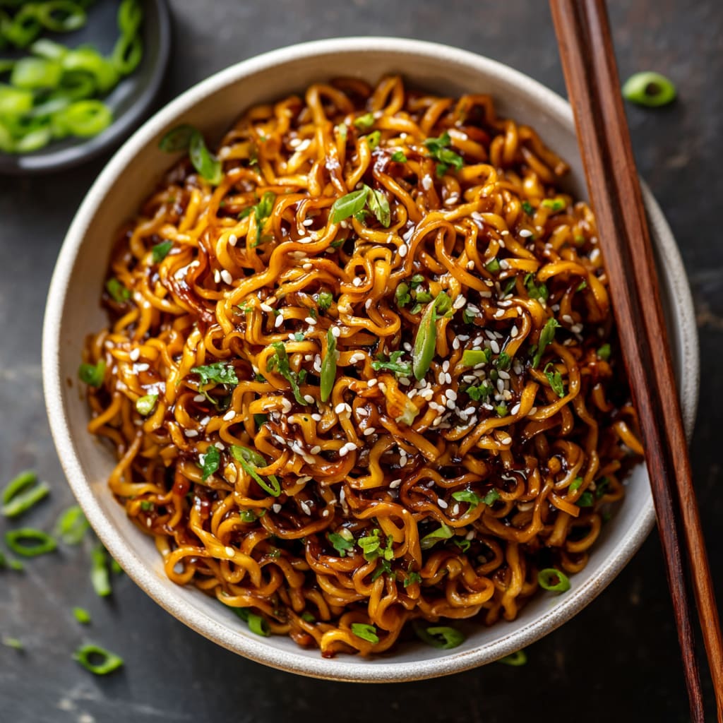 Easy Saucy Ramen Noodles