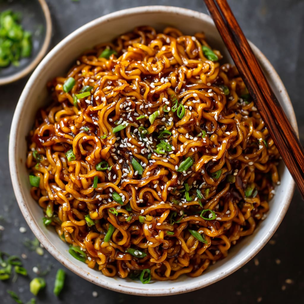 Easy Saucy Ramen Noodles