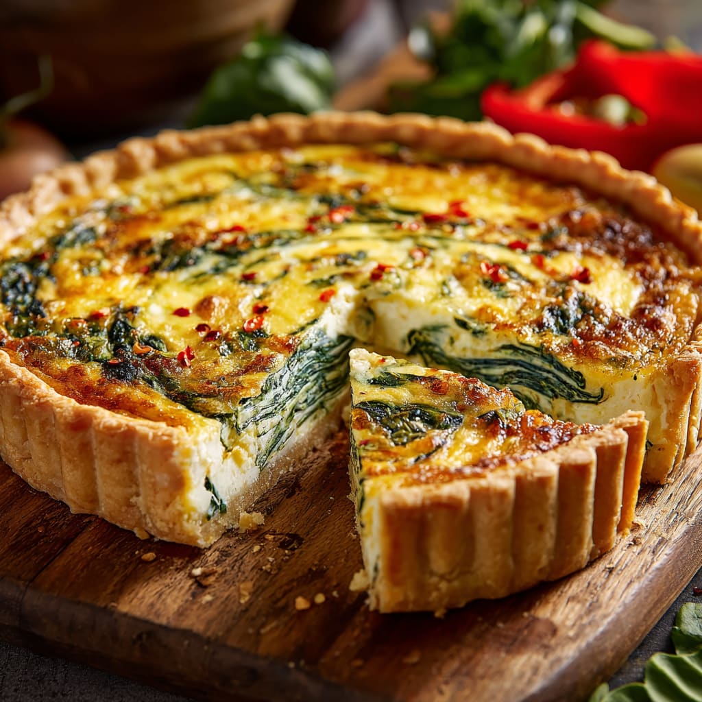 Elegant Ricotta and Spinach Quiche