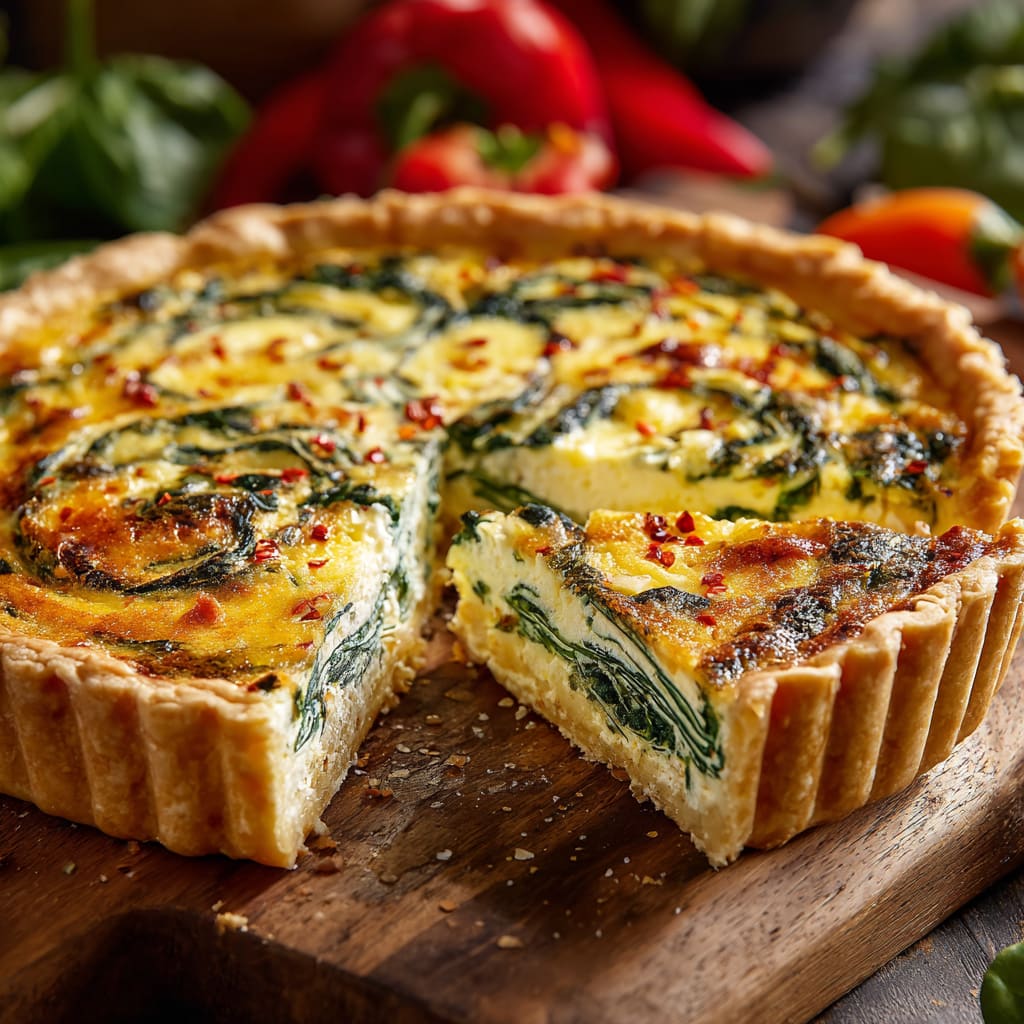 Elegant Ricotta and Spinach Quiche