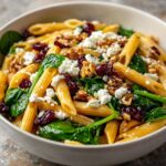 Feta and Cranberry Penne Salad with Orange Vinaigrette