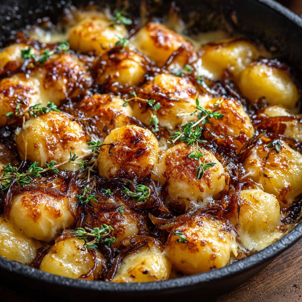 Gnocchi with Caramelized Onion and Gruyère