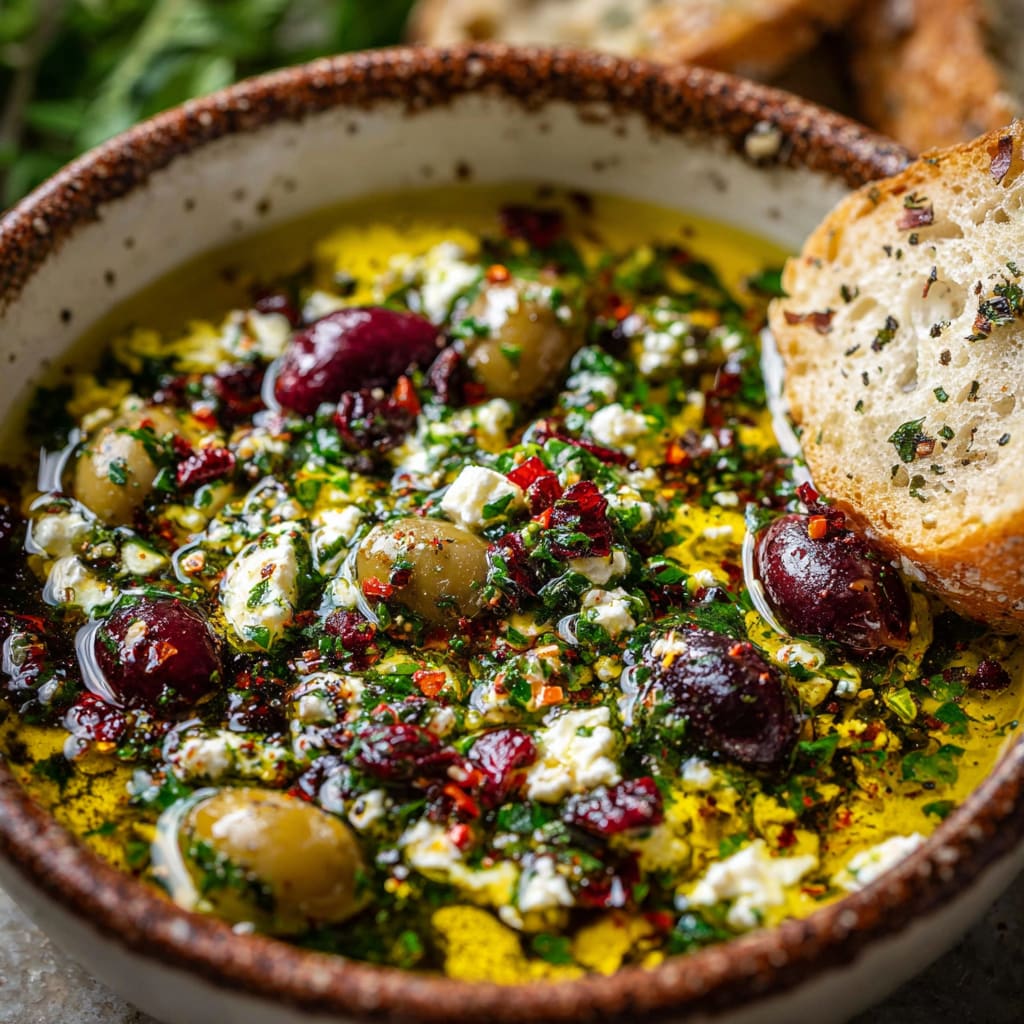 Herb and Feta Olive Oil Dip