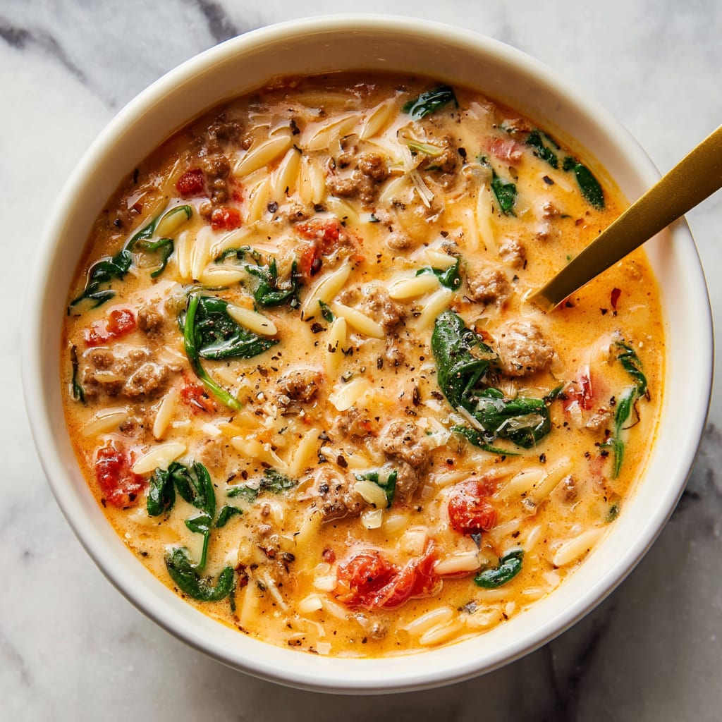 Italian Sausage Orzo Soup