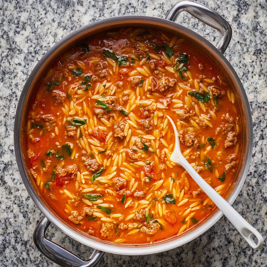 Italian Sausage &amp; Orzo Soup