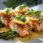 Lemon Basil Salmon Rolls