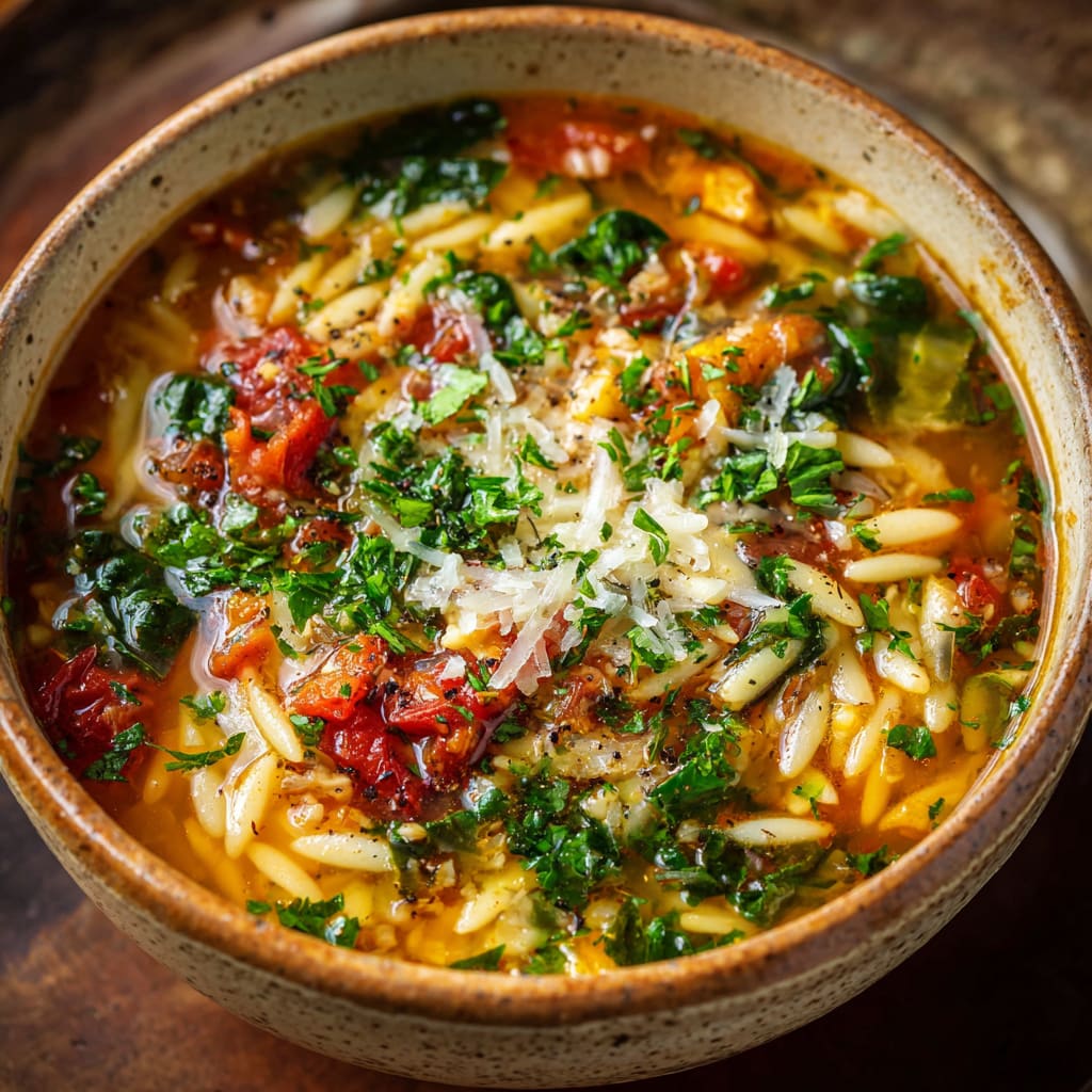 Mediterranean Orzo Soup