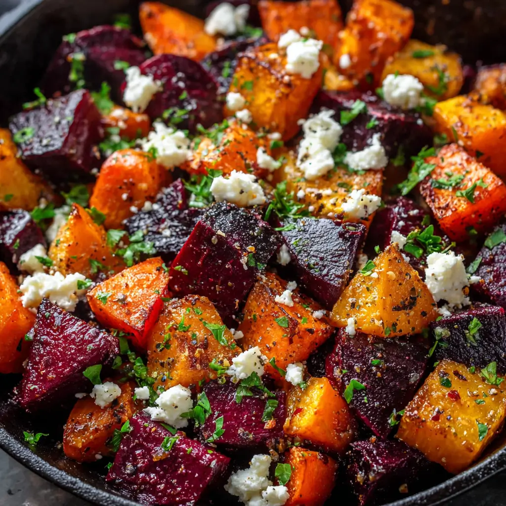 Roasted Beets and Sweet Potatoes