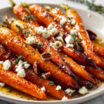Roasted Carrots with Candied Pecans and Goat Cheese