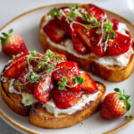 Roasted Strawberry Whipped Ricotta Toast