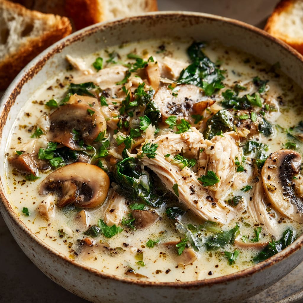 Rotisserie Chicken Mushroom Soup
