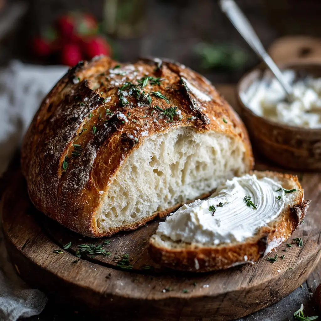 Rustic Bread with Whipped Ricotta