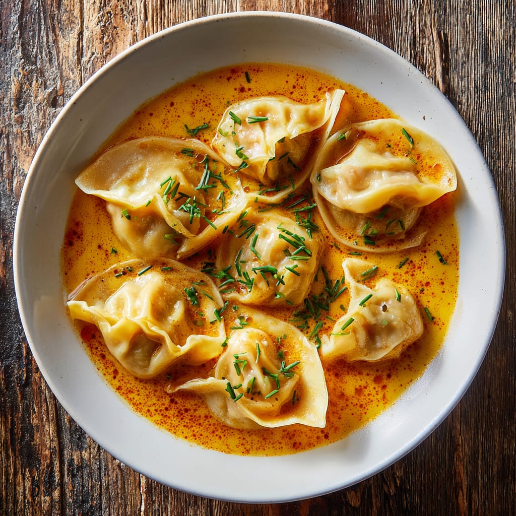 Thai Coconut Curry Dumpling Soup