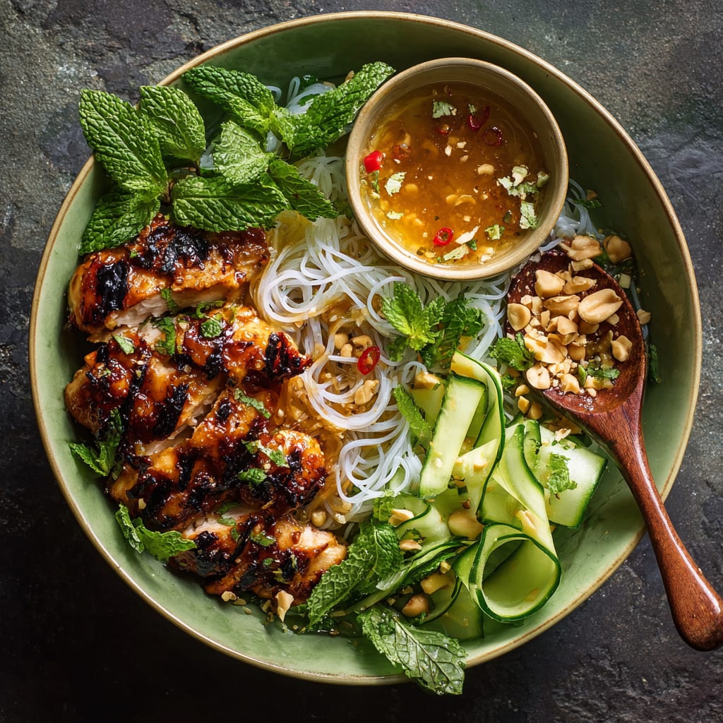 Thai Peanut Chicken Noodle Bowls