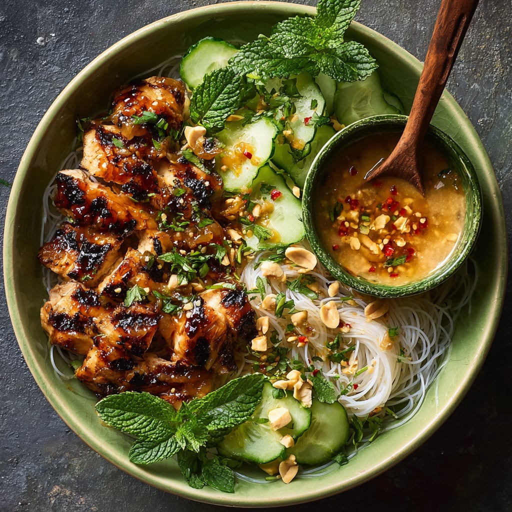 Thai Peanut Chicken Noodle Bowls