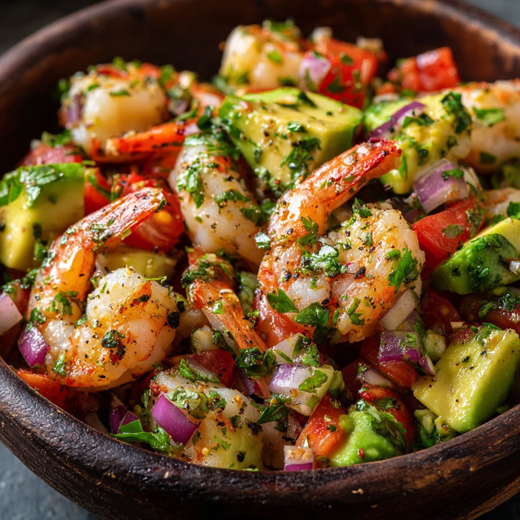 Avocado Salsa Shrimp Salad