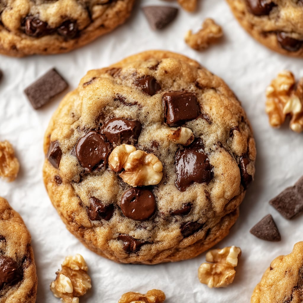 Chewy Chocolate Chip Cookies with Walnuts