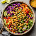 Chopped Thai-Inspired Chickpea Salad with Curry Peanut Dressing