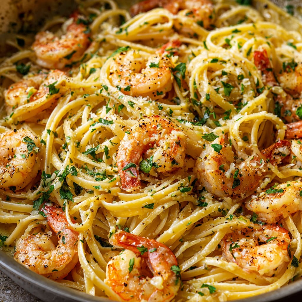 Creamy Garlic Shrimp Pasta