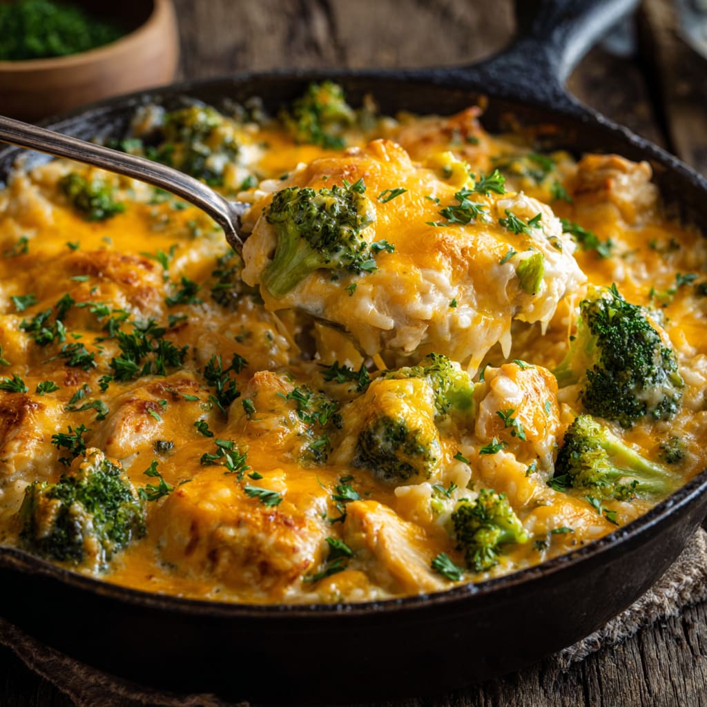 Crockpot Broccoli Cheddar Chicken and Rice