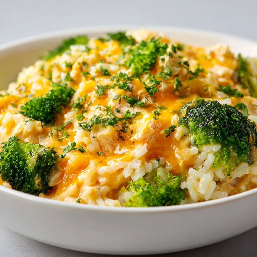 Crockpot Broccoli Cheddar Chicken and Rice