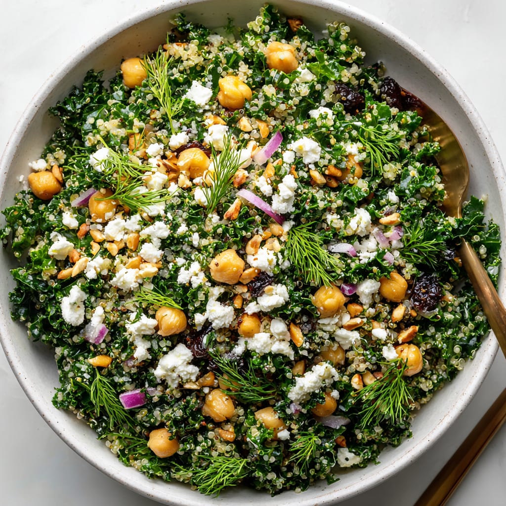 Easy Kale Quinoa Salad With Lemon Dressing