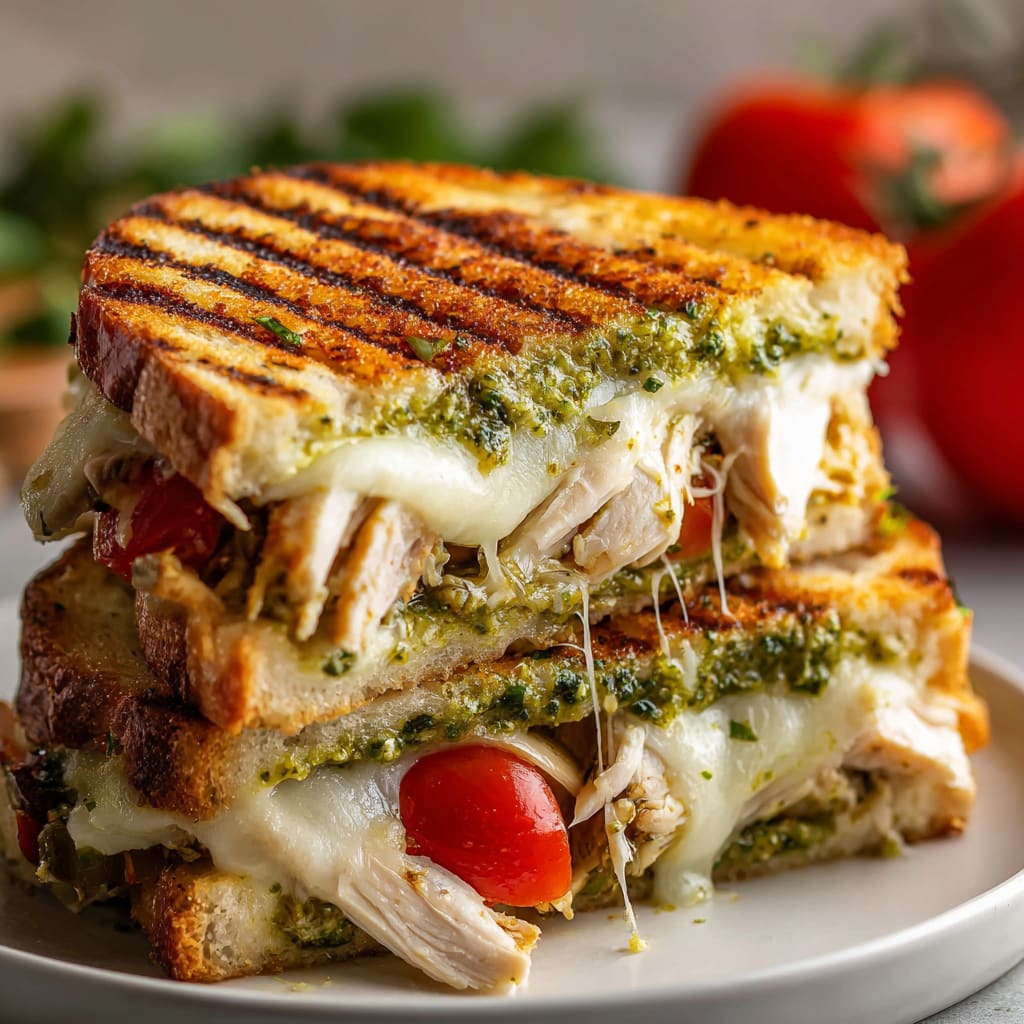 Gourmet Chicken Pesto Sourdough Sandwich
