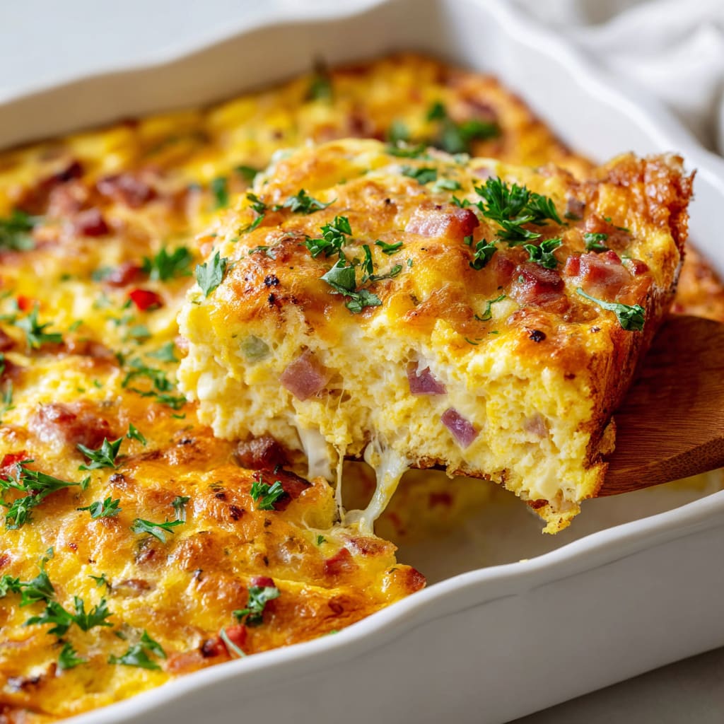 Ham, Egg, and Cheese Break Casserole
